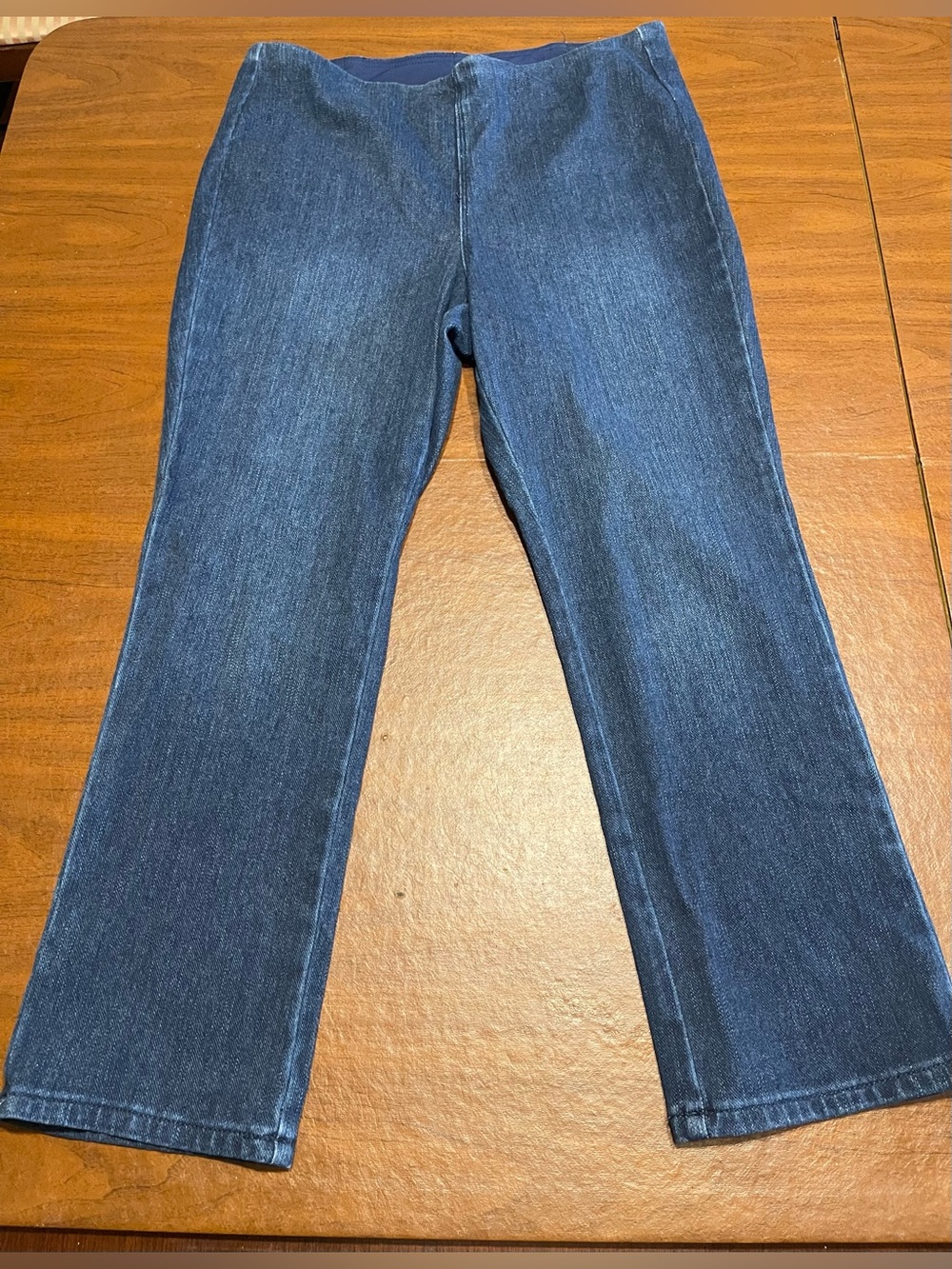 Belle by Kim Gravel Dark Blue Bootcut Pull-On Jeans